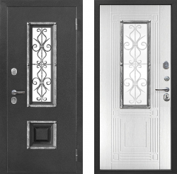 Дверь Цитадель Венеция Серебро/ Белый ясень