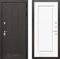 Входная дверь Лабиринт Urban 27 Белый (RAL-9003)