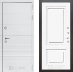 Входная дверь Лабиринт Трендо 26 Белый (RAL-9003)