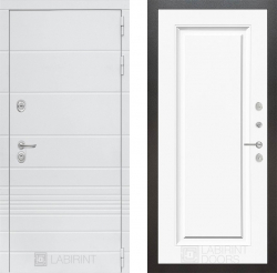 Входная дверь Лабиринт Трендо 27 Белый (RAL-9003)