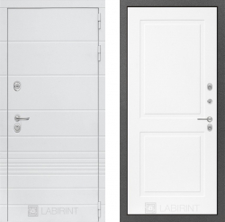 Входная дверь Лабиринт Трендо 11 Белый софт