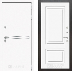 Входная дверь Лабиринт Лайн White 26 Белый (RAL-9003)