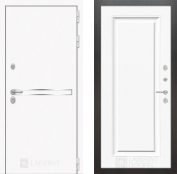 Входная дверь Лабиринт Лайн White 27 Белый (RAL-9003)