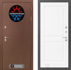 Входная дверь Лабиринт Термо Магнит 11 Белый софт с терморазрывом