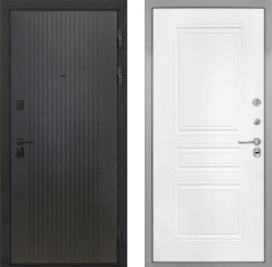 Входная дверь Интекрон Профит Black ФЛ-295 ФЛ-243 Белый матовый