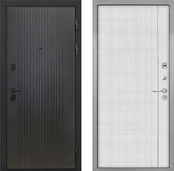 Входная дверь Интекрон Профит Black ФЛ-295 В-07 с молдингом Лофт белый