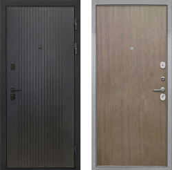 Входная дверь Интекрон Профит Black ФЛ-295 Гладкая шпон Венге коричневый